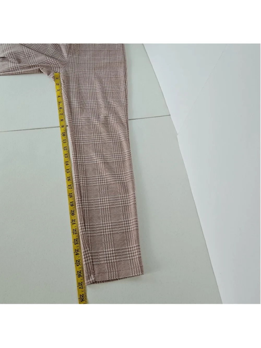 Halara Flex™️ High-waisted Pocket Houndstooth Plaid Skinny Work Pants M Pink - Picture 12 of 12